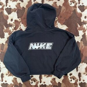 Nike Kids Black and White Hoodie